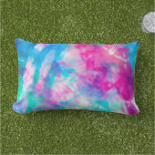 Cool Artsy Girly Paars Pink Blue Tie Dye Patroon Buitenkussen (Gras)