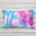 Cool Artsy Girly Paars Pink Blue Tie Dye Patroon Buitenkussen<br><div class="desc">Dit moderne en coole ontwerp is perfect voor de zomermaanden. Het kenmerkt een artsy, trendy, en modern roze, blauw, en blauwgroen groen stropdas-type patroon op een eenvoudige witte achtergrond. Het is modieus, leuk en uniek! ***BELANGRIJKE NOTA VAN HET ONTWERP: Voor om het even welk verzoek van het douaneontwerp zoals passende...</div>