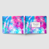 Cool Artsy Girly Paars Pink Blue Tie Dye Patroon Gastenboek (Volledig)