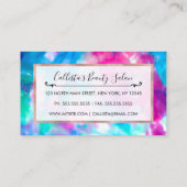 Cool Artsy Girly Paars Pink Blue Tie Dye Patroon Kortingskaartje (Achterkant)