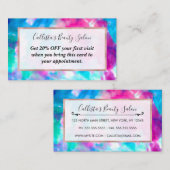 Cool Artsy Girly Paars Pink Blue Tie Dye Patroon Kortingskaartje (Voorkant / Achterkant)