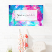 Cool Artsy Girly Paars Pink Blue Tie Dye Patroon Spandoek (Insitu)