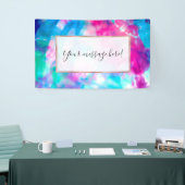 Cool Artsy Girly Paars Pink Blue Tie Dye Patroon Spandoek (Beurs)