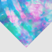 Cool Artsy Girly Paars Pink Blue Tie Dye Patroon Tissuepapier (Detail)