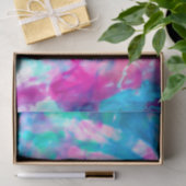 Cool Artsy Girly Paars Pink Blue Tie Dye Patroon Tissuepapier (Geschenk)
