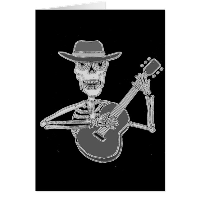 Cool Artsy Skeleton-spelgitaar (Voorkant)