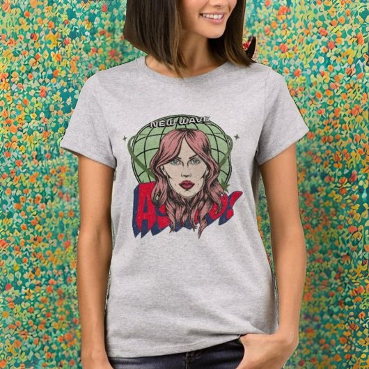 Cool artwork van Astro Hand getekende cartoon Grij T-shirt