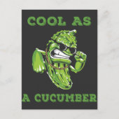 Cool as a Cucumber Gangster Pickle Vegetables Briefkaart (Voorkant)