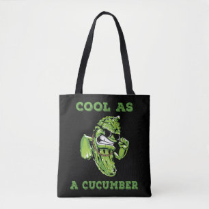 Cool as a Cucumber Gangster Pickle Vegetables Tote Bag