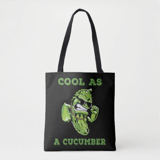 Cool as a Cucumber Gangster Pickle Vegetables Tote Bag (Voorkant)