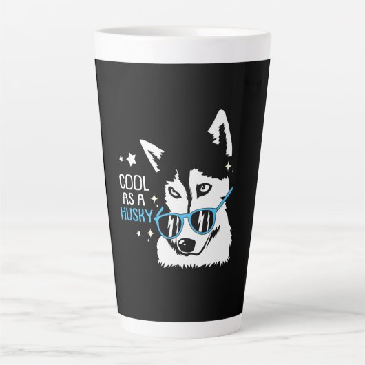 Cool as a Husky Dog Latte Mok (Voorkant)