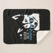 Cool as a Husky Dog Sherpa Deken (Voorkant (horizontaal))