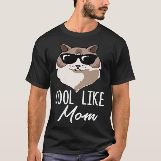 Cool as Mama  Ragdoll Cat Mum Christmas T-shirt (Voorkant)