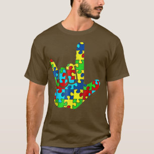 Cool ASL Love Sign Language Autisme Support T-shirt