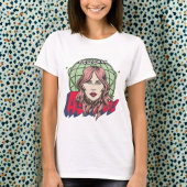 Cool Astro Cartoon gezicht en planeet Witte vrouwe T-shirt