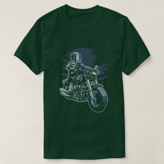 Cool Astronaut Biker Motorcycle 336 T-shirt (Design voorkant)