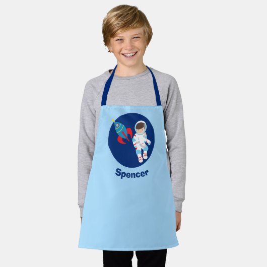 Cool Astronaut Rocket Shiket Custom Kinder Schort (Gedragen)