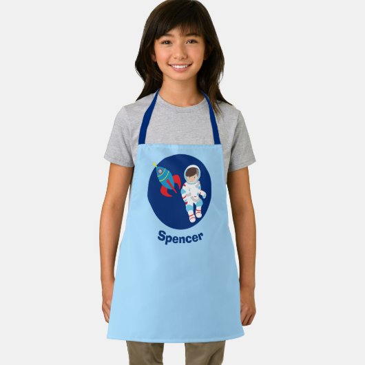 Cool Astronaut Rocket Shiket Custom Kinder Schort (Insitu)