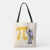 Cool astronaut schilderij Pi symbool Pi-dag Tote Bag (Achterkant)