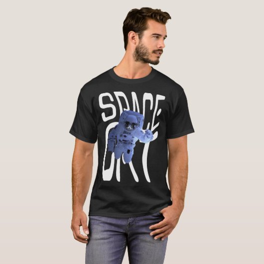 Cool Astronaut Space Cat T-shirt (Voorkant volledig)