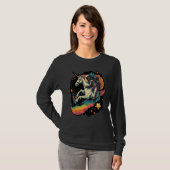 Cool Astronaut Spaceman Riding A Rainbow Unicorn I T-shirt (Voorkant volledig)