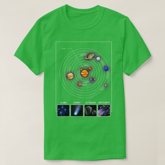 Cool Astronomie Scientist Gift Solar System T-shirt (Design voorkant)