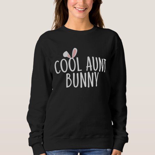 Cool Aunt Bunny Family Rabbit Matching Couple Eas Trui (Voorkant)