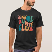 Cool Aunt Club Groovy Retro Smile Face Cool Aunt C T-shirt (Voorkant)