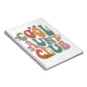Cool aunt club, retro floral text, fun gift tee notitieboek (Rechterzijde)