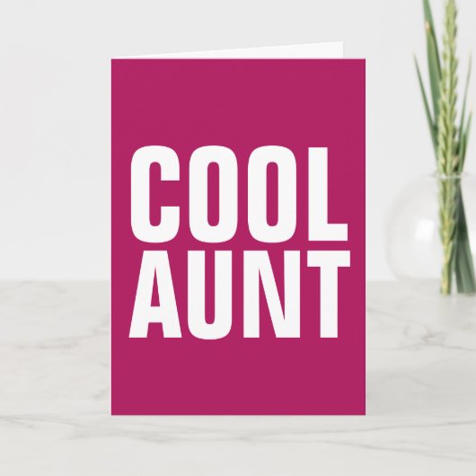 COOL AUNT HAPPY BIRTHDAY WENSKAARTEN KAART (Voorkant)