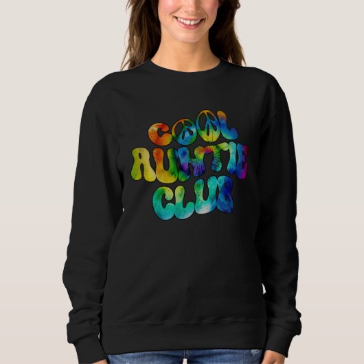 Cool Auntie Club Retro Tie Dye Groovy Trui (Voorkant)