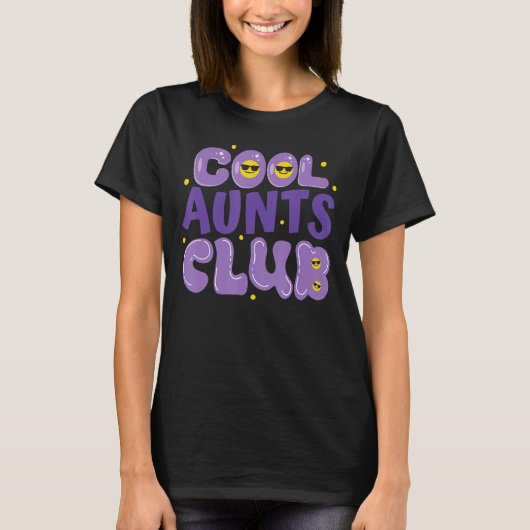 Cool Aunts Club Best Aunt Ever Fun Auntie Retro Wo T-shirt (Voorkant)