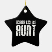 Cool Aunty Aunts Aunties : Wereldwijde tante Keramisch Ornament (Voorkant)
