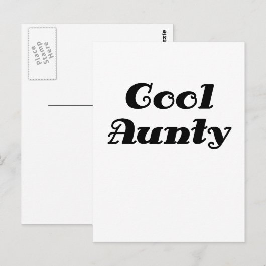 Cool Aunty Briefkaart (Voorkant / Achterkant)