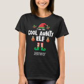 Cool aunty elf Familie overeenkomende kerstnaam T-shirt (Voorkant)