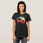 Cool Australia Map Kangaroo Rainbow Australian Aus T-shirt (Voorkant volledig)