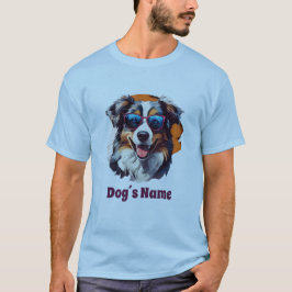 Cool Australian Shepherd met zonnebril T-shirt