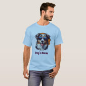 Cool Australian Shepherd met zonnebril T-shirt (Voorkant volledig)