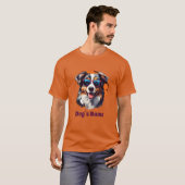 Cool Australian Shepherd met zonnebril T-shirt (Voorkant volledig)