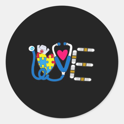 Cool Autisme Awareness Day Design Ronde Sticker (Voorkant)