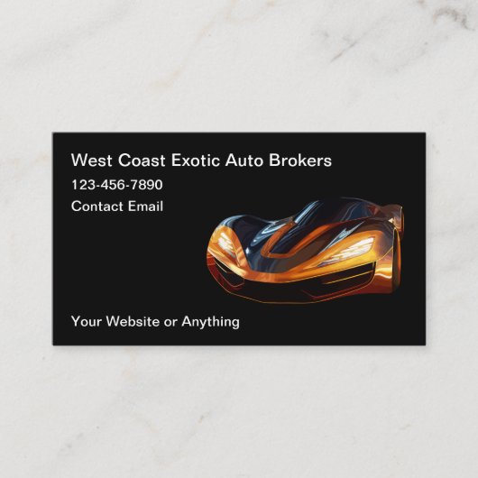 Cool Auto Broker Business Cards Visitekaartje (Voorkant)