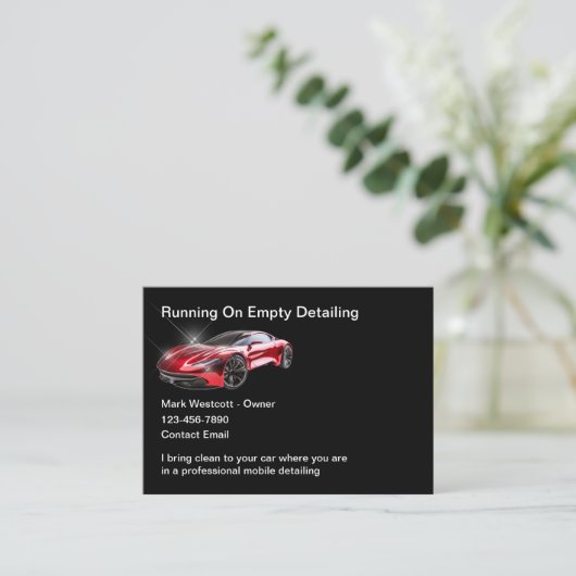 Cool Auto Detailing Automotive Visitekaartjes (Staand voorkant)
