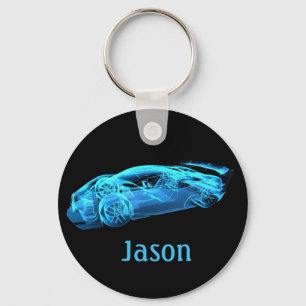 Cool auto ontwerp zwarte sleutelhanger cadeau
