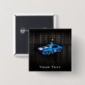 Cool Auto Racing Vierkante Button 5,1 Cm (Voorkant /achterkant)
