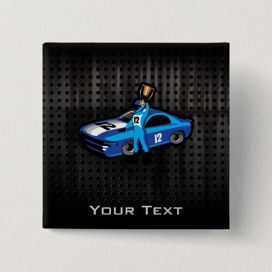 Cool Auto Racing Vierkante Button 5,1 Cm (Voorkant)