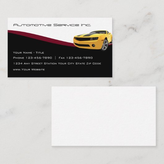 Cool Automobile Services Visitekaartjes (Voorkant / Achterkant)
