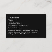 Cool Automotive Audio & Tinting Visitekaartje (Achterkant)