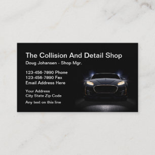 Cool Automotive Collision Auto Body Shop Visitekaartje