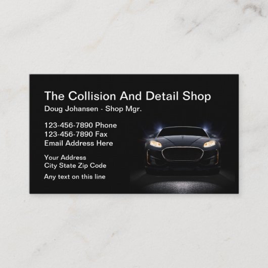 Cool Automotive Collision Auto Body Shop Visitekaartje (Voorkant)