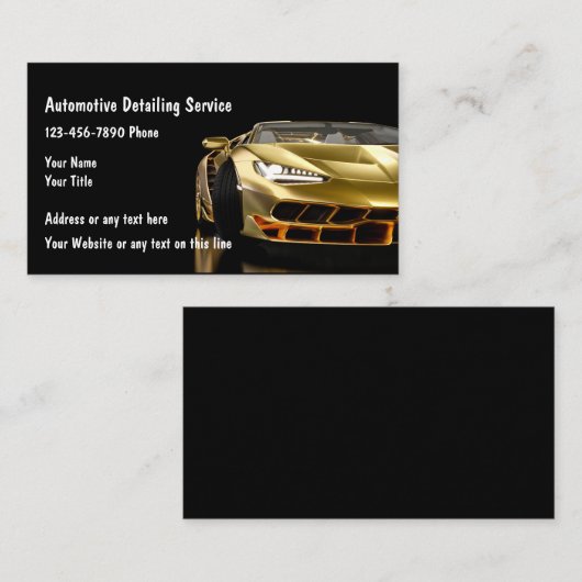 Cool Automotive Details Visitekaartjes (Voorkant / Achterkant)